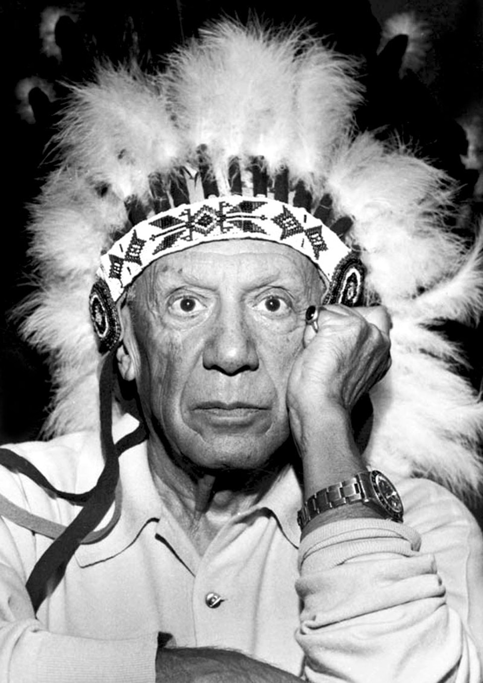 Artist Pablo Picasso wearing his Rolex ‘Pepsi’.