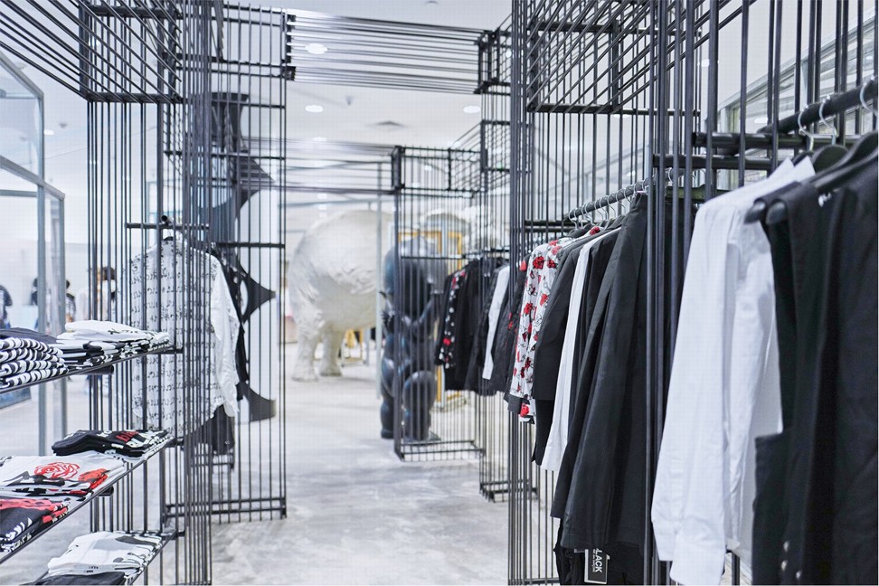 The interior of the newly opened glass-walled Dover Street Market Beijing store. Photo: Elaine YJ Lee/Hypebeast Korea