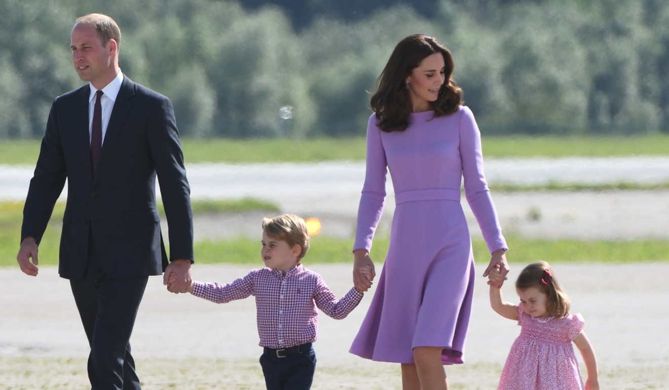 Britain’s Prince William and wife Kate with their children Prince George and Princess Charlotte. Photo: AFP