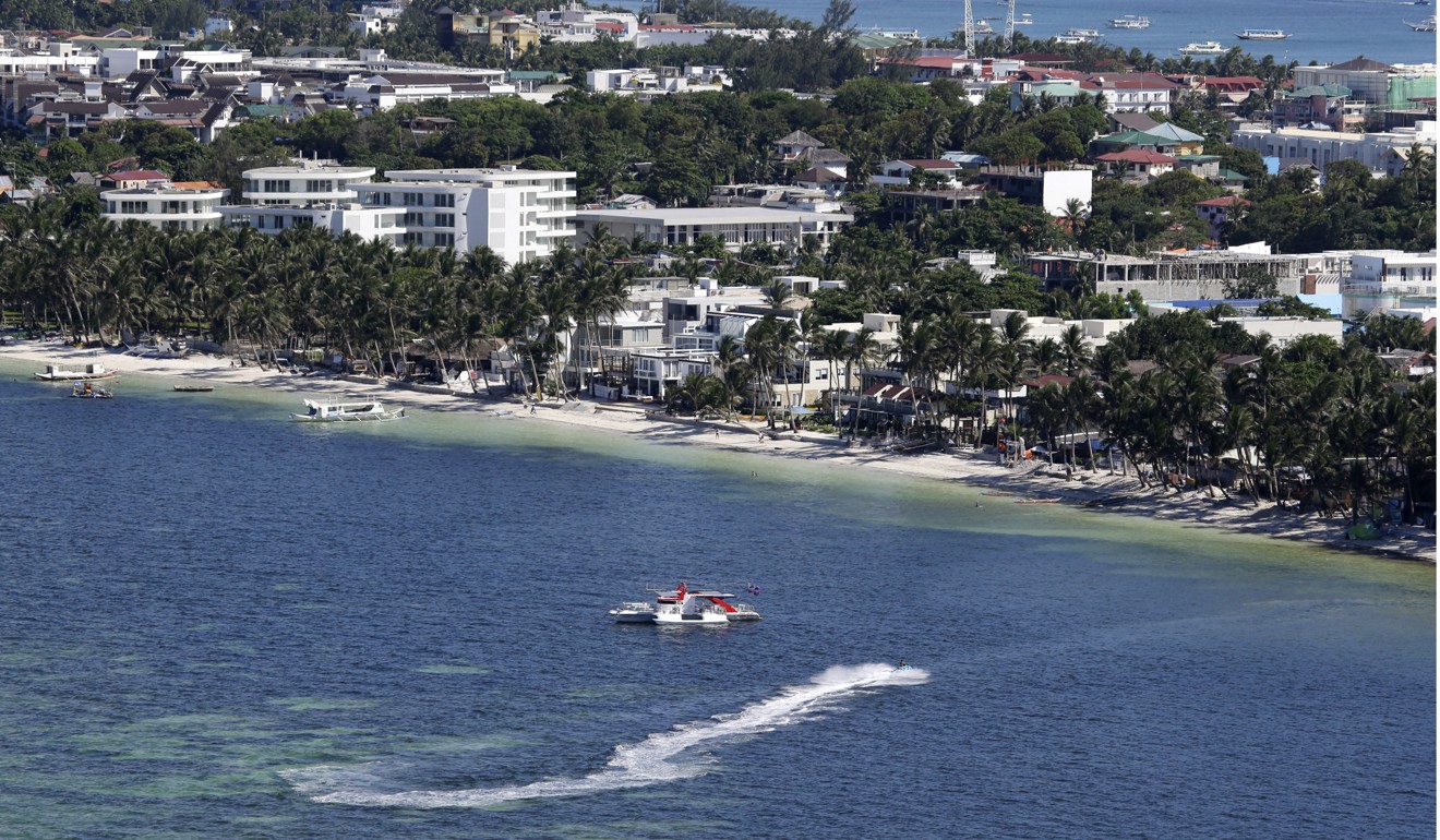 A jetskier off one of Boracay’s beaches. Photo: AP