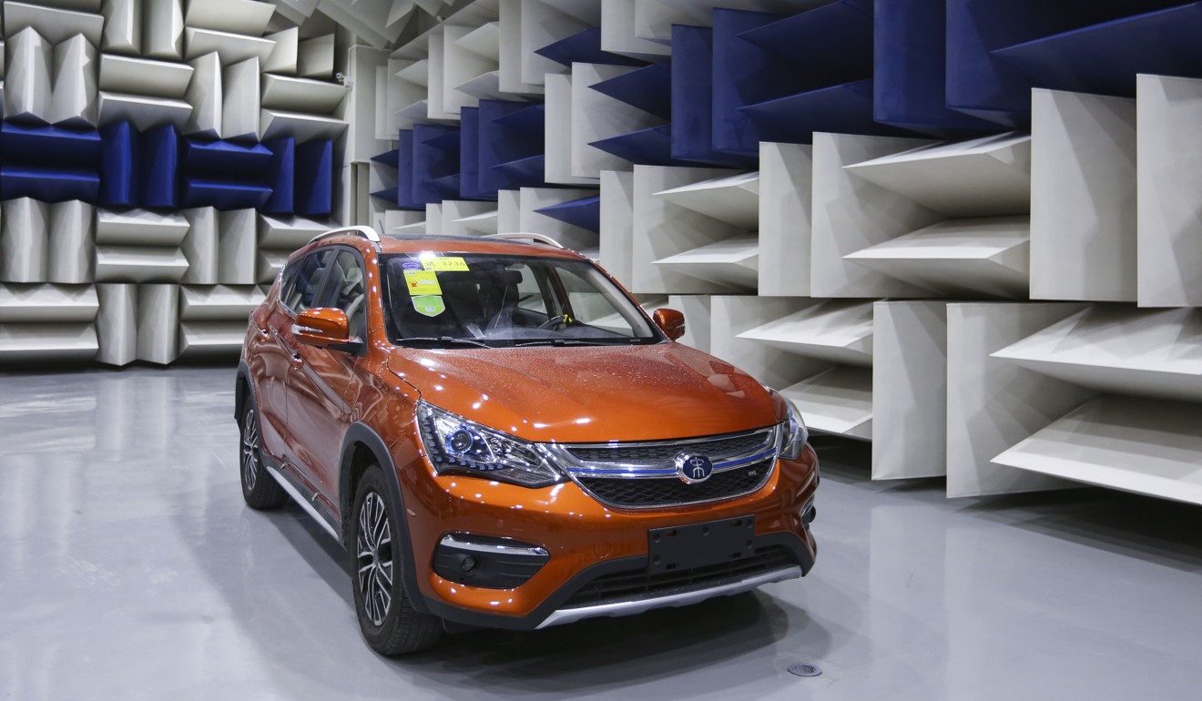 Interior view of BYD's noise, vibration and harshness lab in Shenzhen. Photo: Xiaomei Chen