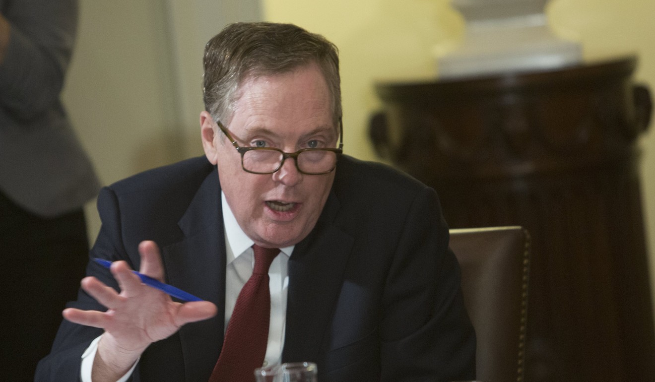 Trump’s trade team expected in China includes Robert Lighthizer, pictured, Steve Mnuchin, John Bolton and Peter Navarro. Photo: EPA-EFE