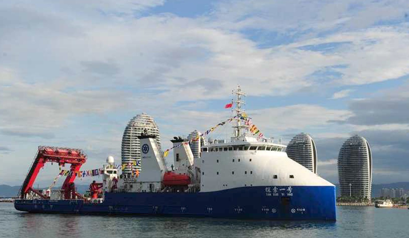 Two of China’s latest underwater vessels were used for the three-day mission at an ocean site west of the Pearl River estuary. Photo: News.cn