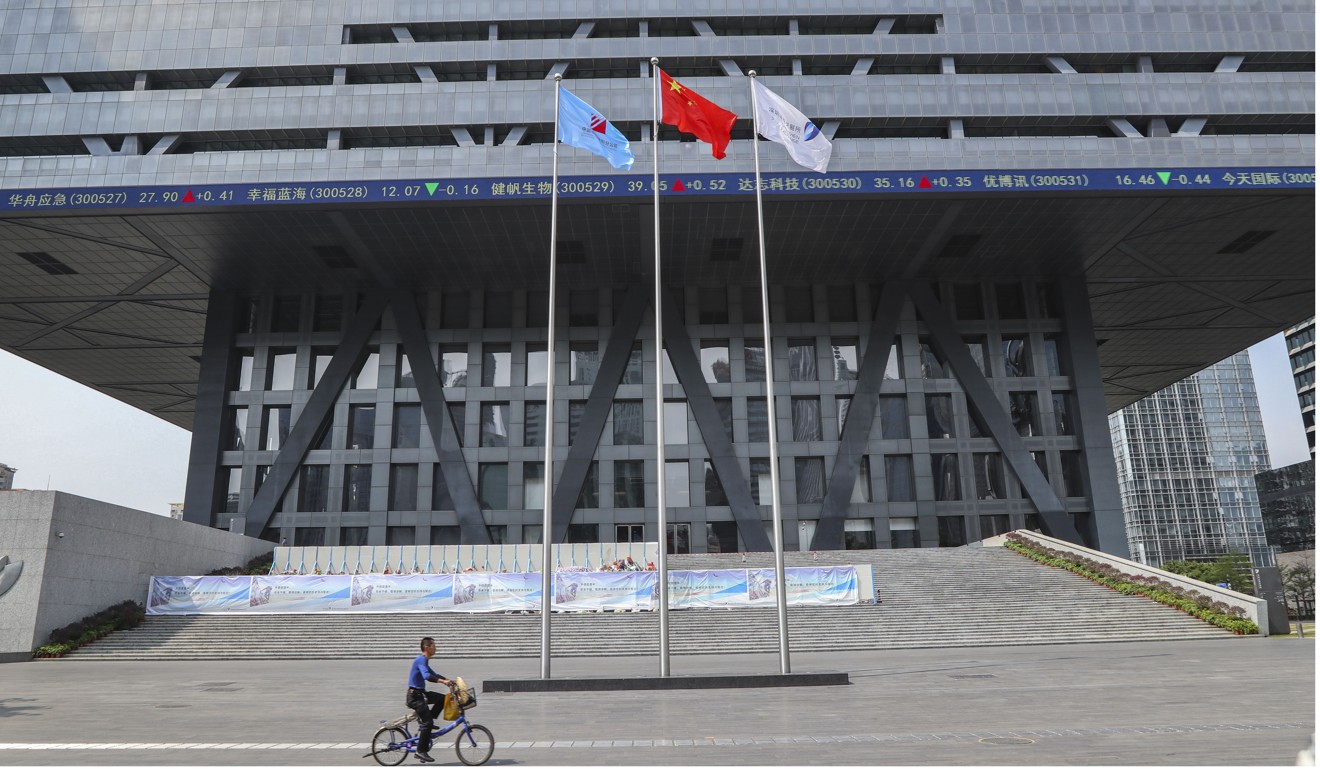The Shenzhen Stock Exchange. China has quadrupled the daily quotas of the stock connect schemes linking mainland and Hong Kong markets. Photo: Roy Issa