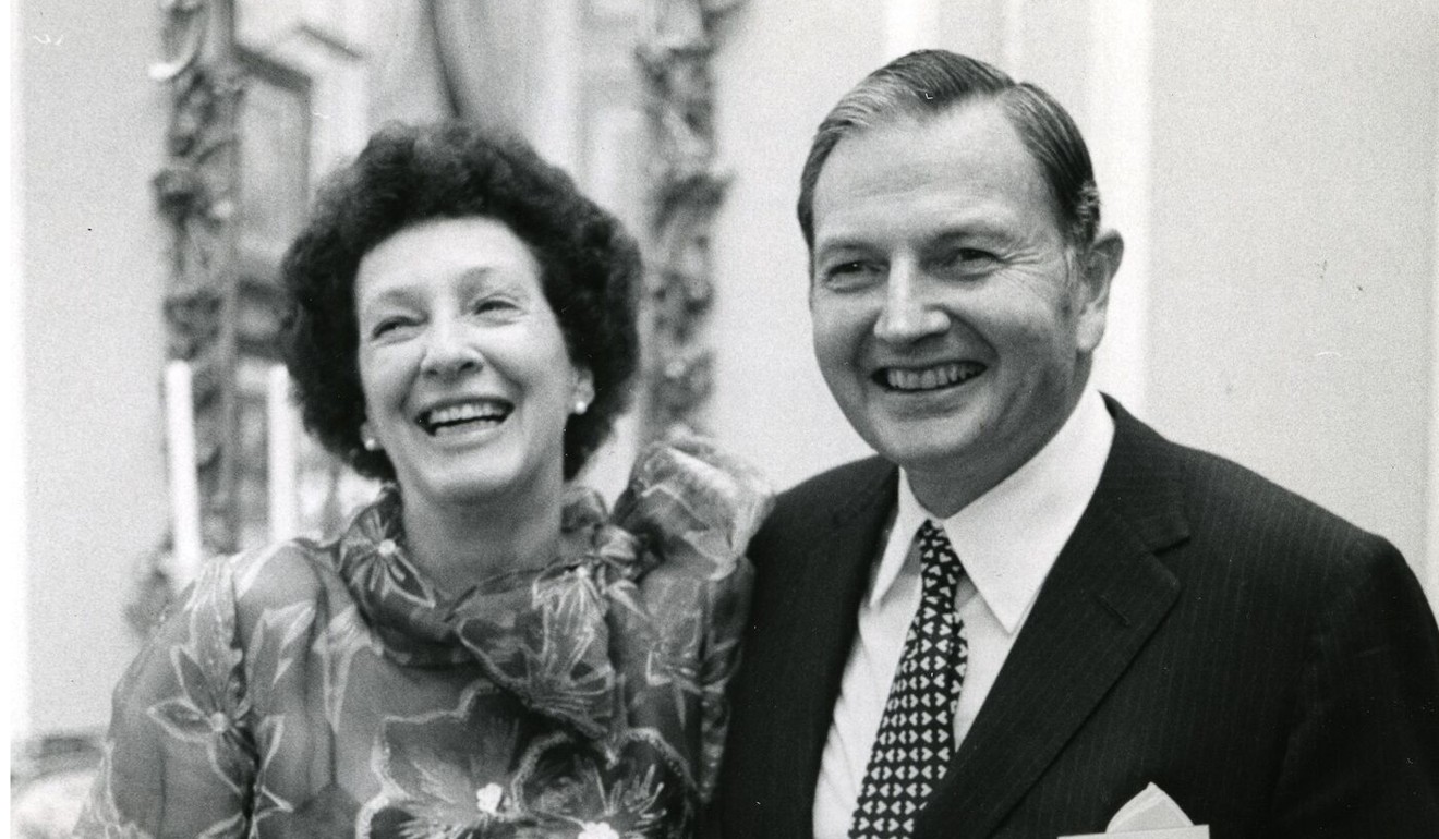 This undated photo provided by Christie's shows David Rockefeller and his wife Peggy. Photo: AP