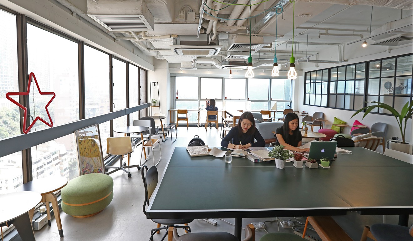 A co-working space in Hong Kong’s Causeway Bay area. Photo: Nora Tam