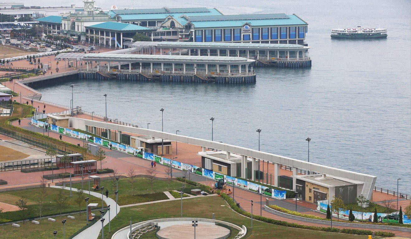 The Central harbourfront site that is a berth for the People's Liberation Army. Photo: Sam Tsang