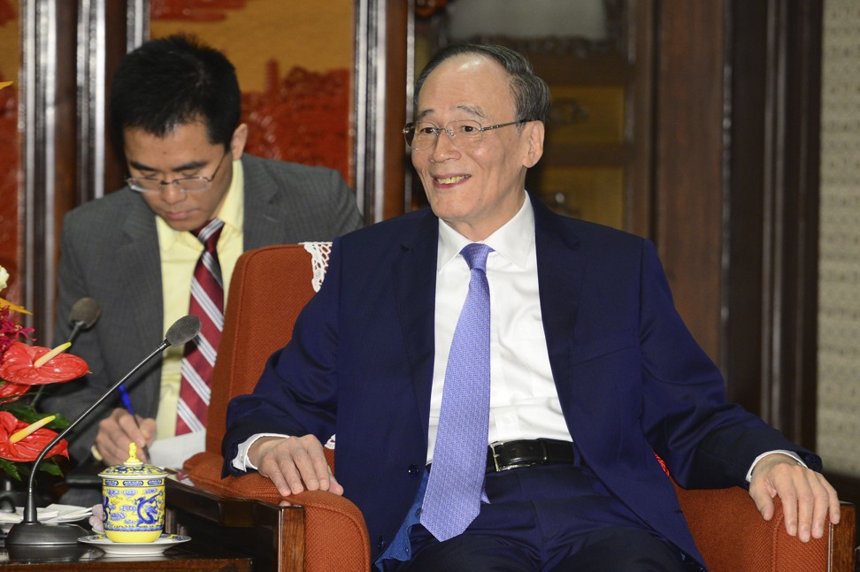 Vice-President Wang Qishan is expected to play a key role in efforts to ease trade tensions with the US. Photo: Kyodo