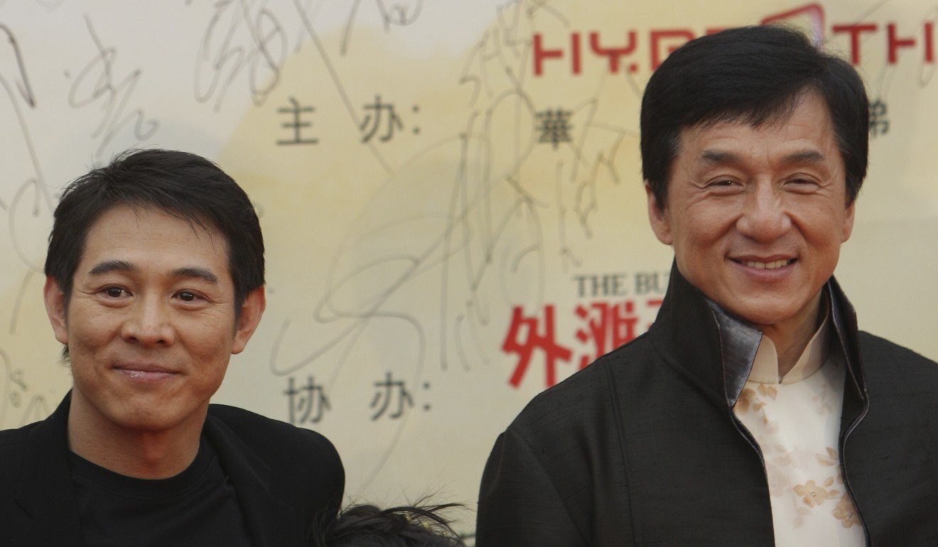 Jet Li with fellow action star, Jackie Chan in 2008. Photo: AP