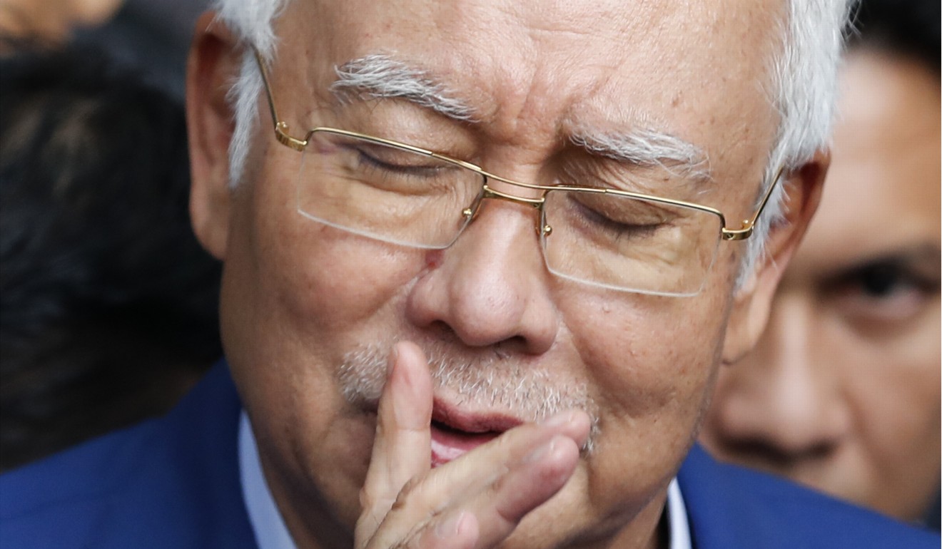 Former Malaysian prime minister Najib Razak has said previously the national debt was below his government’s self-imposed ceiling of 55 per cent of GDP. Photo: AP