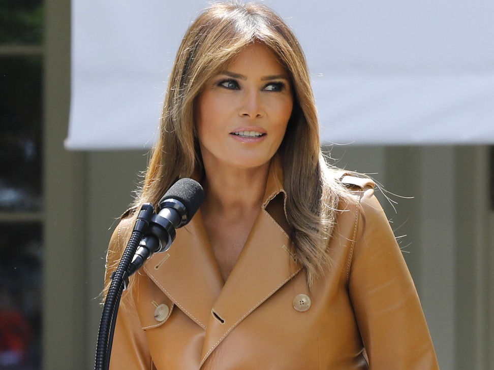 First lady Melania Trump is recovering from successful surgery for a benign kidney condition. Photo: Bloomberg