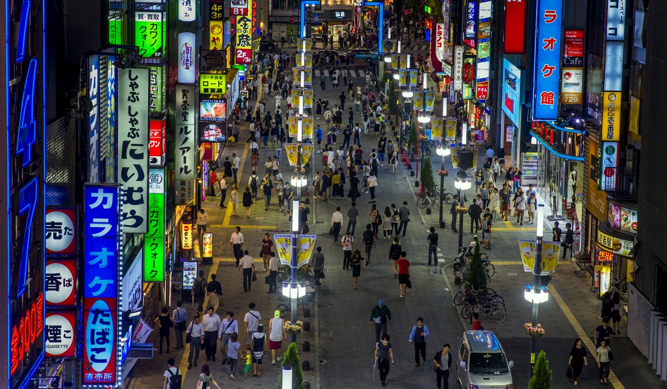 An overview of Shinjuku’s Kabukicho district in Tokyo. Under governor Haruhiko Kuroda, the Bank of Japan has embarked on an unprecedented experiment in quantitative easing. Photo: Reuters