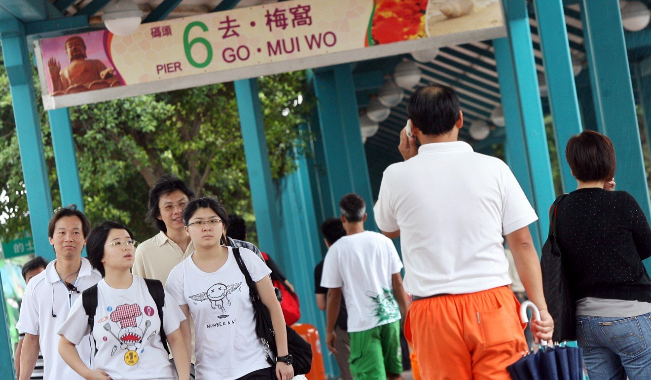 A 2009 Hong Kong Tourism Board sign at the Central Pier reading “Go. Mui Wo”, a literal translation from the Chinese characters, faced criticism for its poor English. Photo: David Wong
