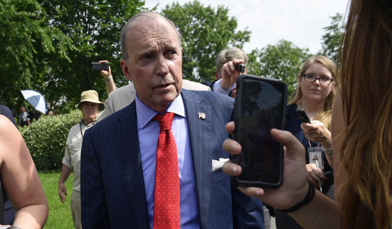 Lawrence Kudlow, director of Trump’s National Economic Council, said that the president’s tweet wasn’t meant to signal a positive report. Photo: AP