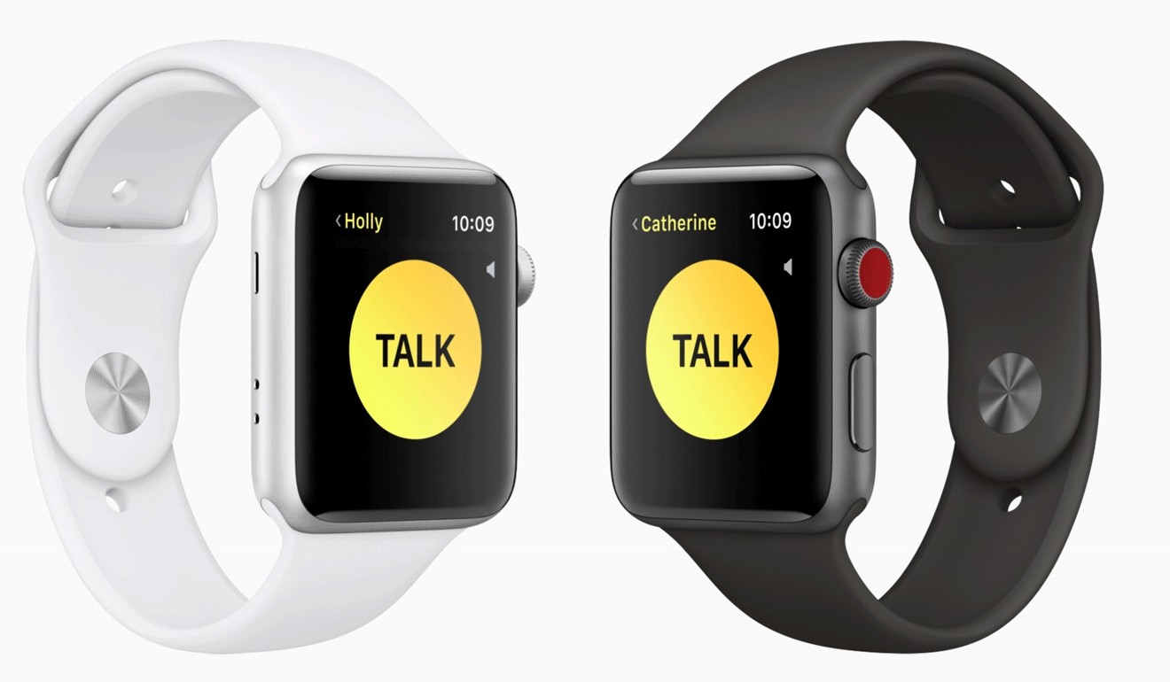 A new WatchOS feature, the Walkie Talkie app, allows users to speak to each other via one-off voice messages. Photo: Apple