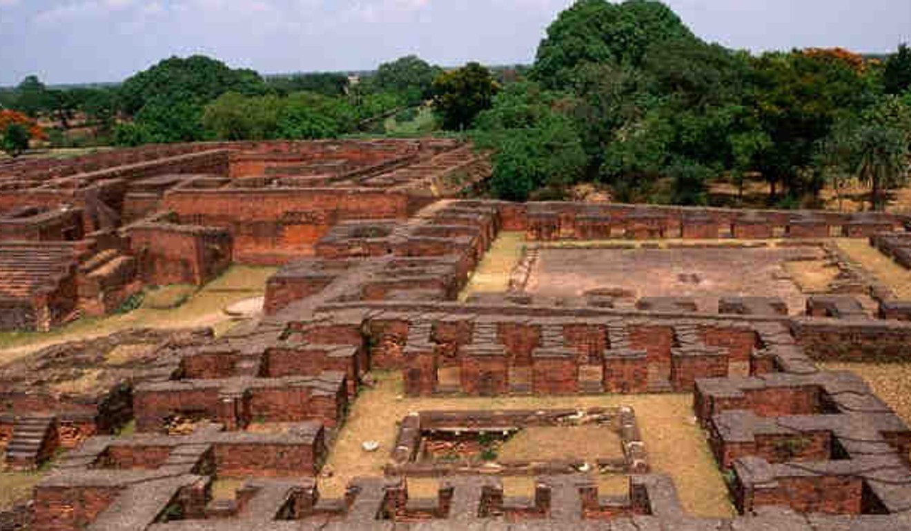 Ruins of monks’ cells at Nalanda Mahavihar in the north Indian state of Bihar. The monastic-cum-educati­onal institution was one of the greatest universities in ancient India and an important Buddhist centre which drew scholars including the celebrated Chinese traveller, Hiuen Tsang (Xuanzang). Photo: Lindsay Hebberd/Corbis