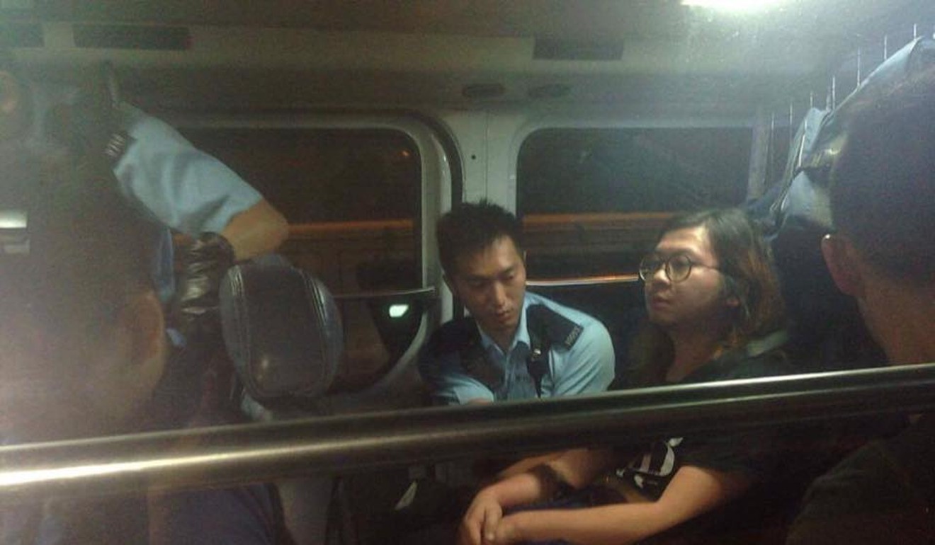 Police arrest Hui during a raid on the live-music venue Hidden Agenda last year. Photo: Facebook