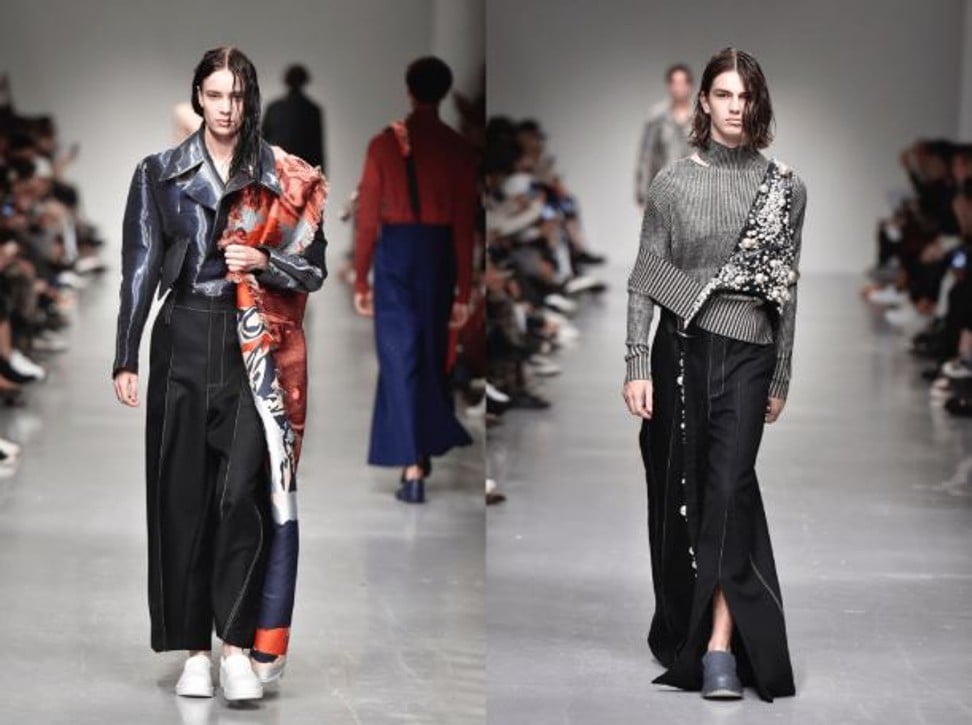 Ximon Lee’s avant-garde style merges slick, angular tailoring with a variety of muted leathers and dark denim designs.