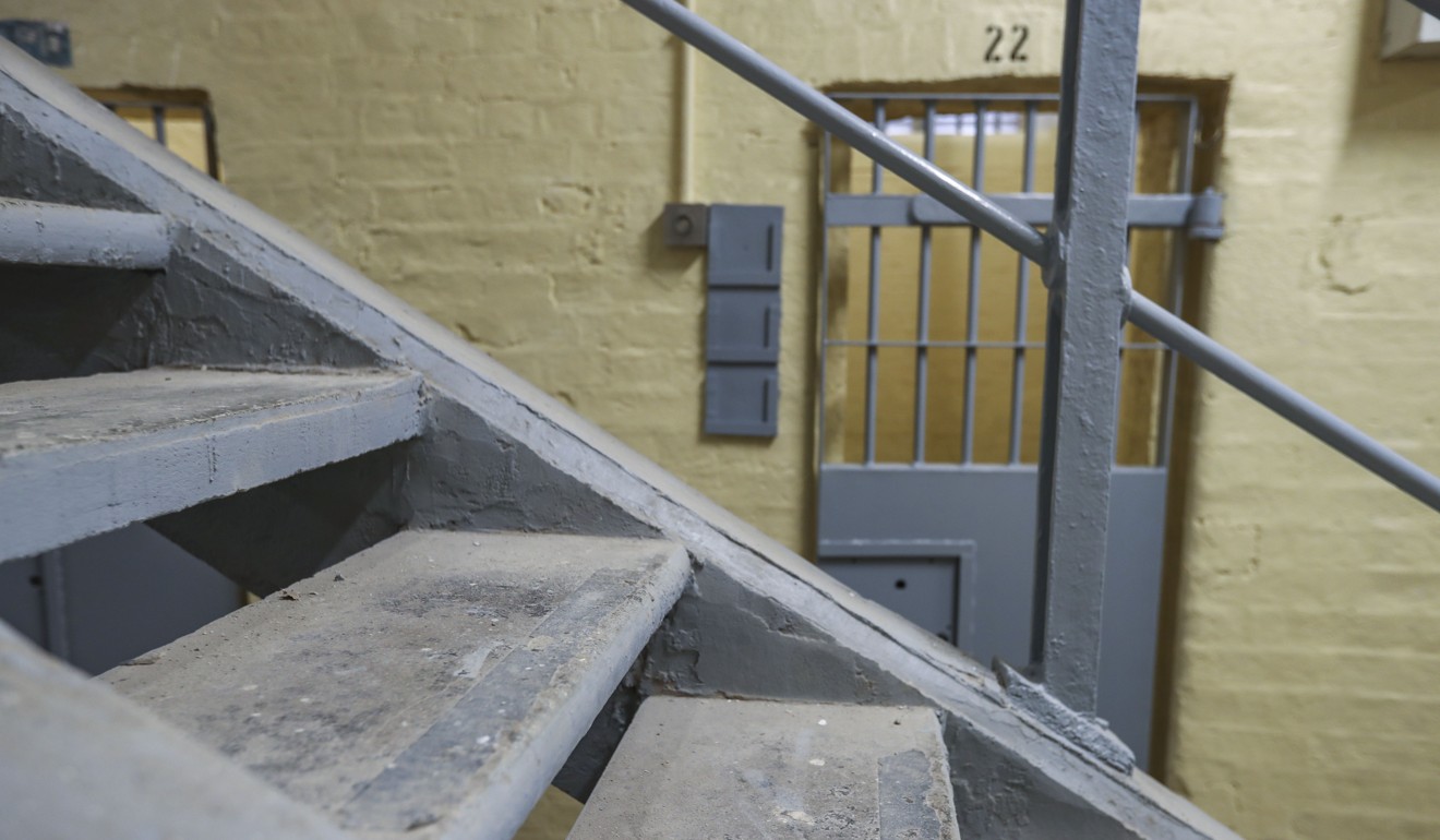 Steps rise past prison cells at the Tai Kwun restoration. Photo: Nora Tam
