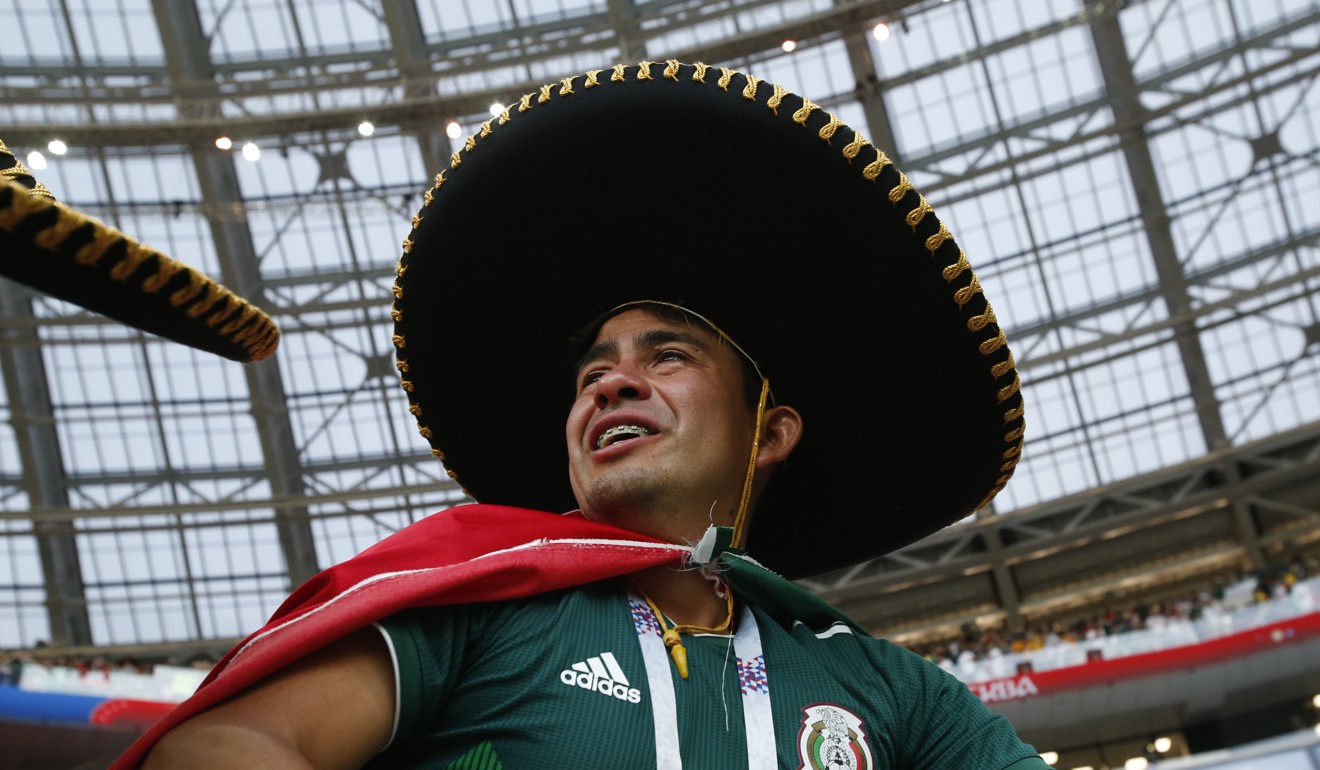 A Mexico fan cries as he celebrates winning the group F match against Germany. Photo: AP