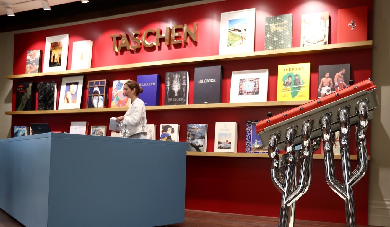 The Ferrari display at the new Taschen new bookstore. Photo: Nora Tam