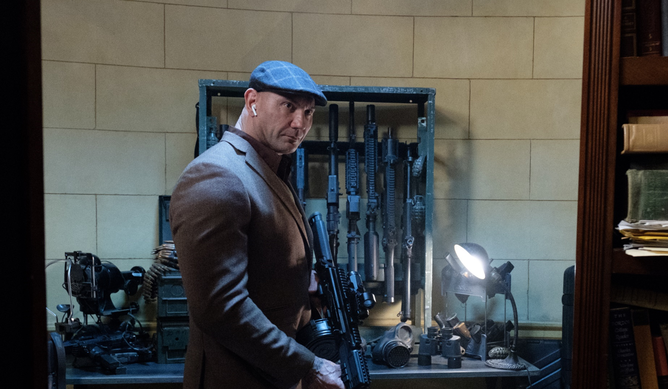 Dave Bautista in a still from Escape Plan 2.