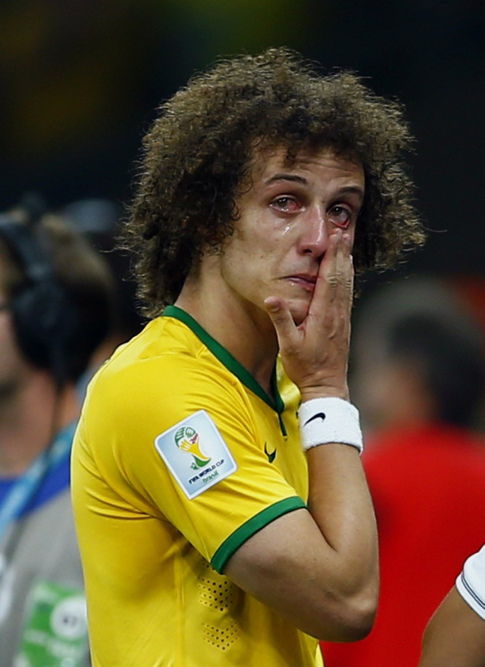 Brazil defender David Luiz cries after the 7-1 defeat by Germany in their 2014 World Cup semi-final. Photo: Reuters