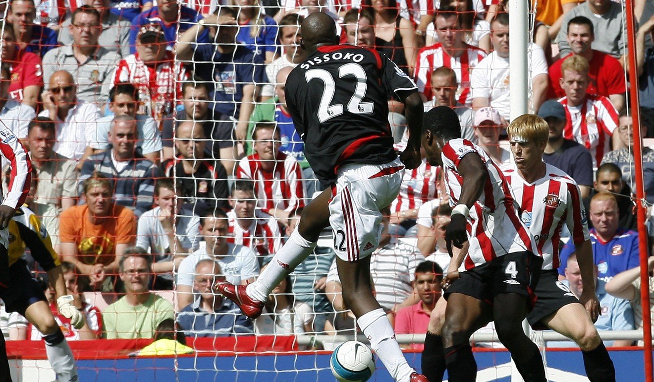 Liverpool's Momo Sissoko scoring his only goal for the club. Photo: Reuters