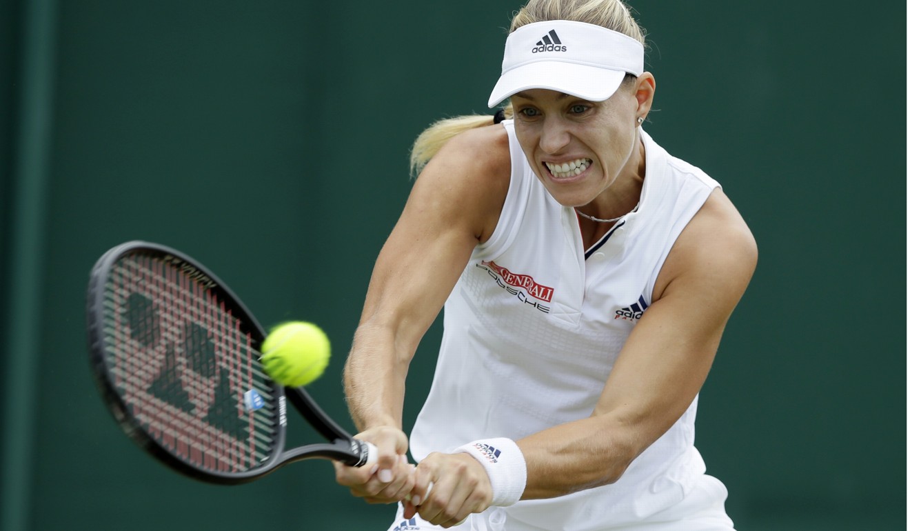 Angelique Kerber was taken to three sets by Claire Liu on Thursday. Photo: AP