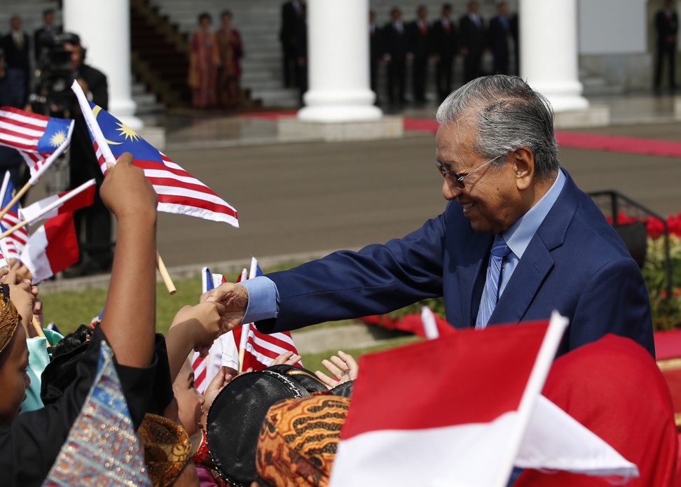 Malaysian Prime Minister Mahathir Mohamad in Indonesia on June 29. Photo: EPA-EFE