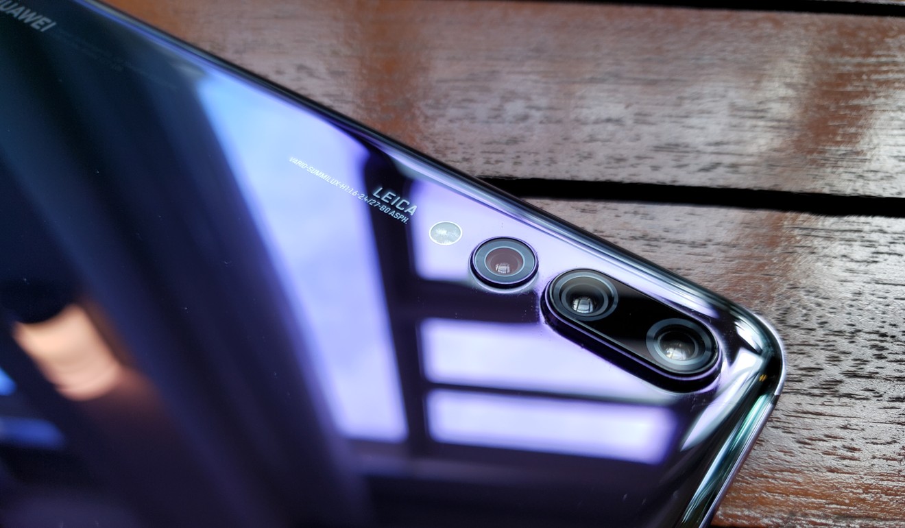 The Huawei P20 Pro is equipped with three cameras on the back: a 20MP monochrome camera (left), 40MP RGB camera (middle), and a 8MP telephoto camera (right). Photo: Ben Sin
