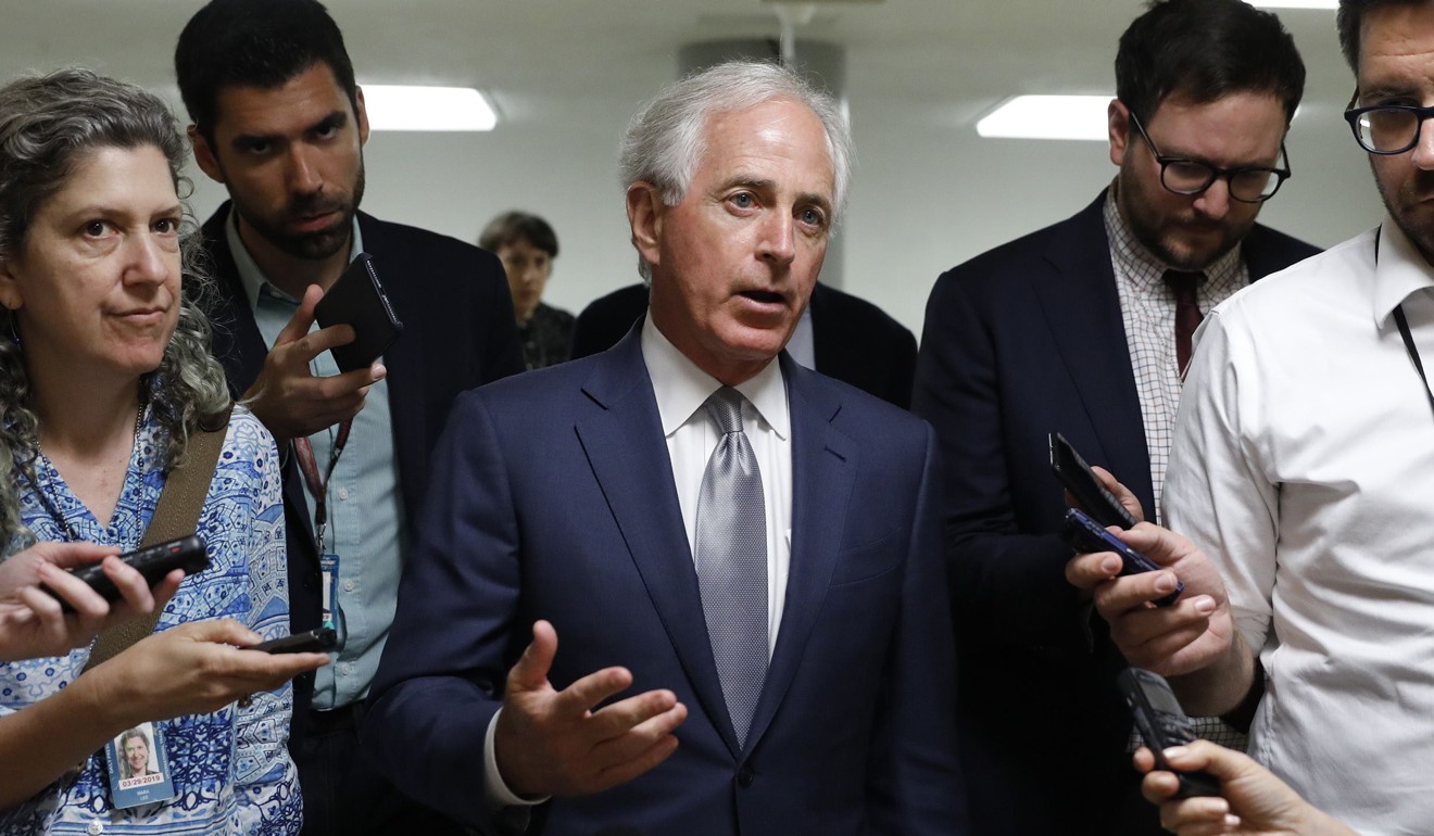 Senator Bob Corker, a Tennessee Republican, is opposed to Trump’s ZTE deal. Photo: Getty Images via AFP