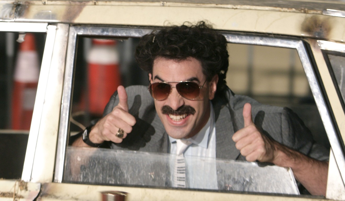 Sacha Baron Cohen arrives in character as Borat for the film premiere of 'Borat: Cultural Learnings of America for Make Benefit Glorious Nation of Kazakhstan’ in 2007. Photo: AP