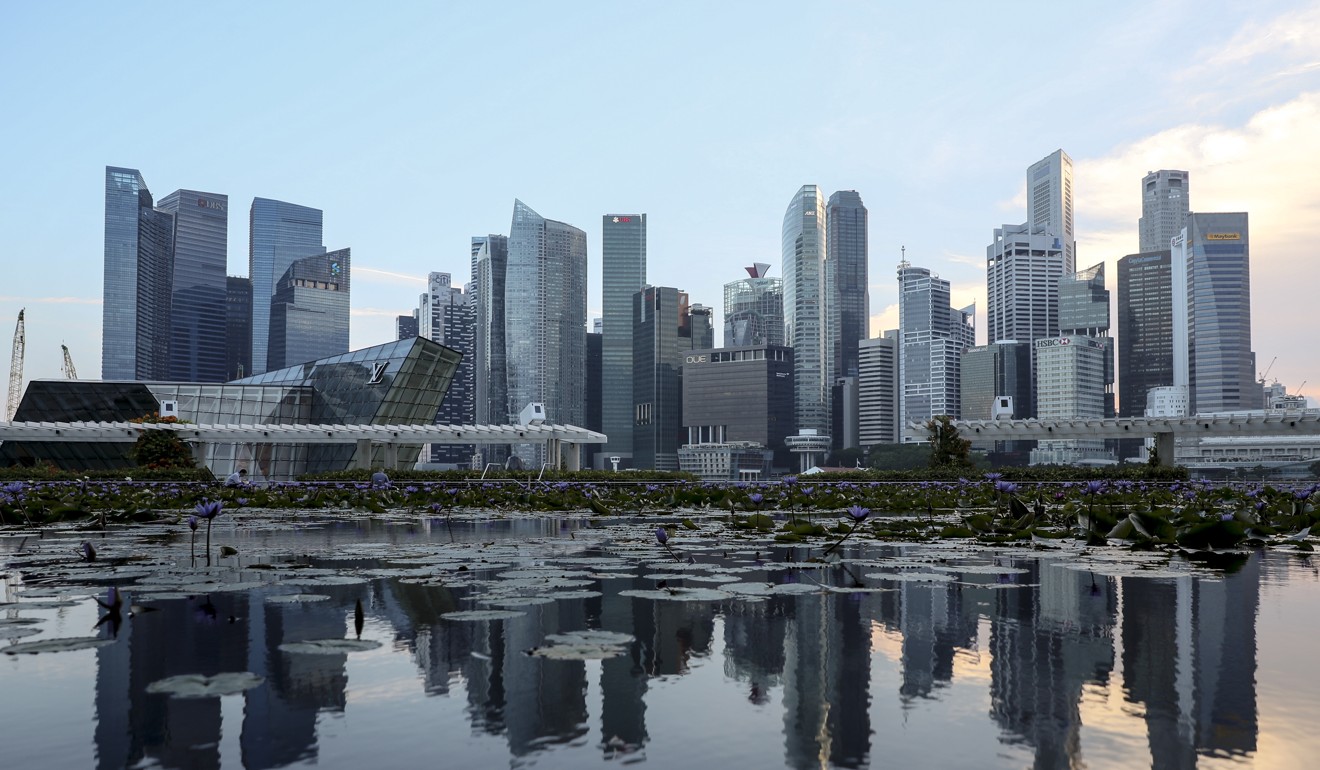 The skyline of Singapore’s financial district. Photo: EPA
