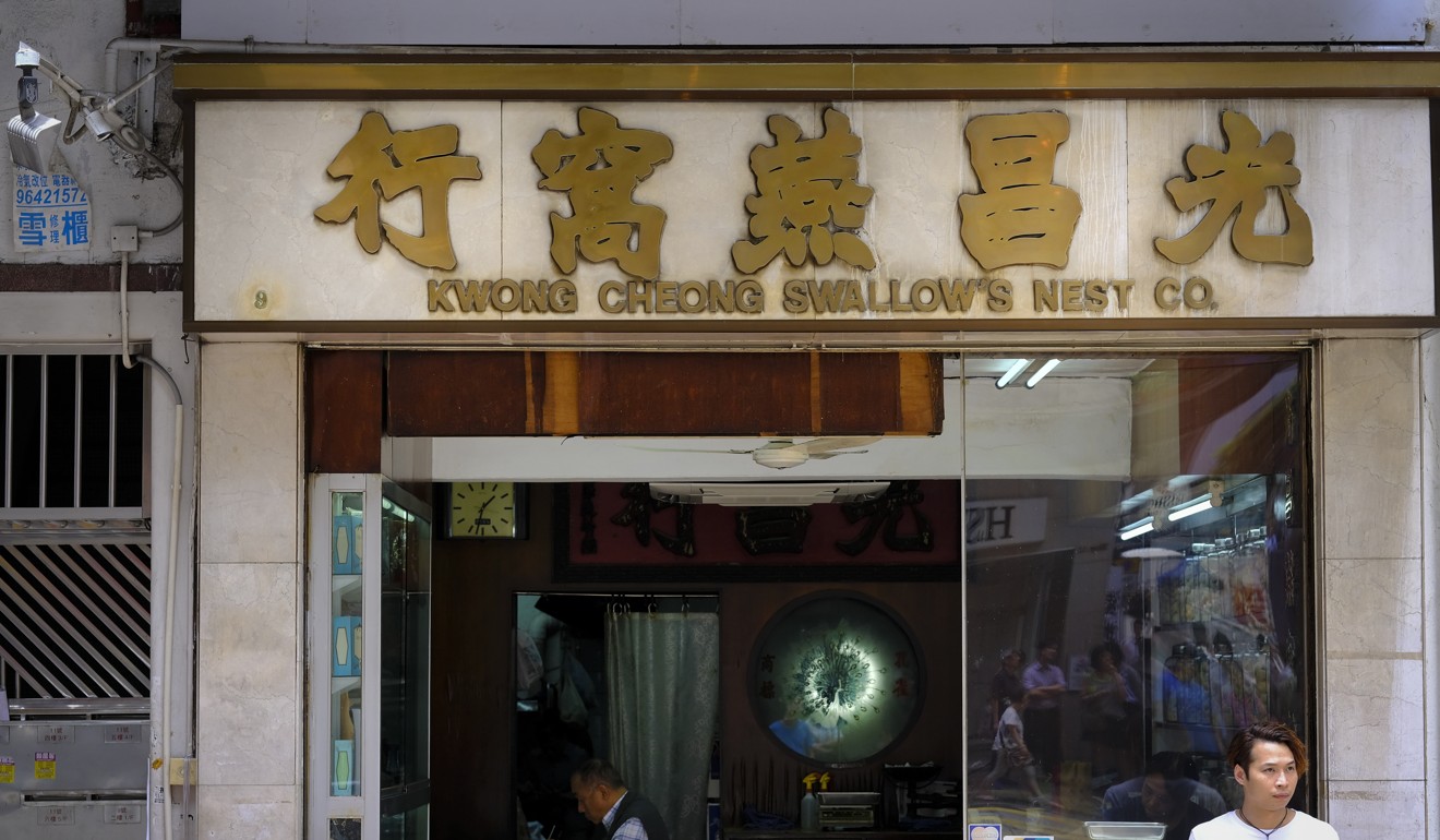 Traditional Hong Kong shops such as Kwong Cheong Swallow's Nest Co in Sheung Wan preserve Beiwei calligraphy. Photo: James Wendlinger