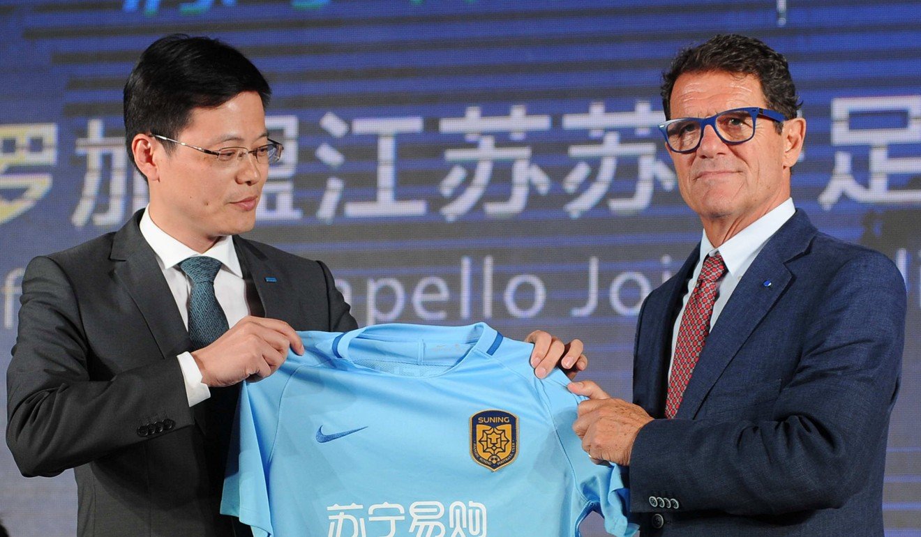 Fabio Capello (right) got his marching orders from Jiangsu Suning earlier this season. Photo: Reuters
