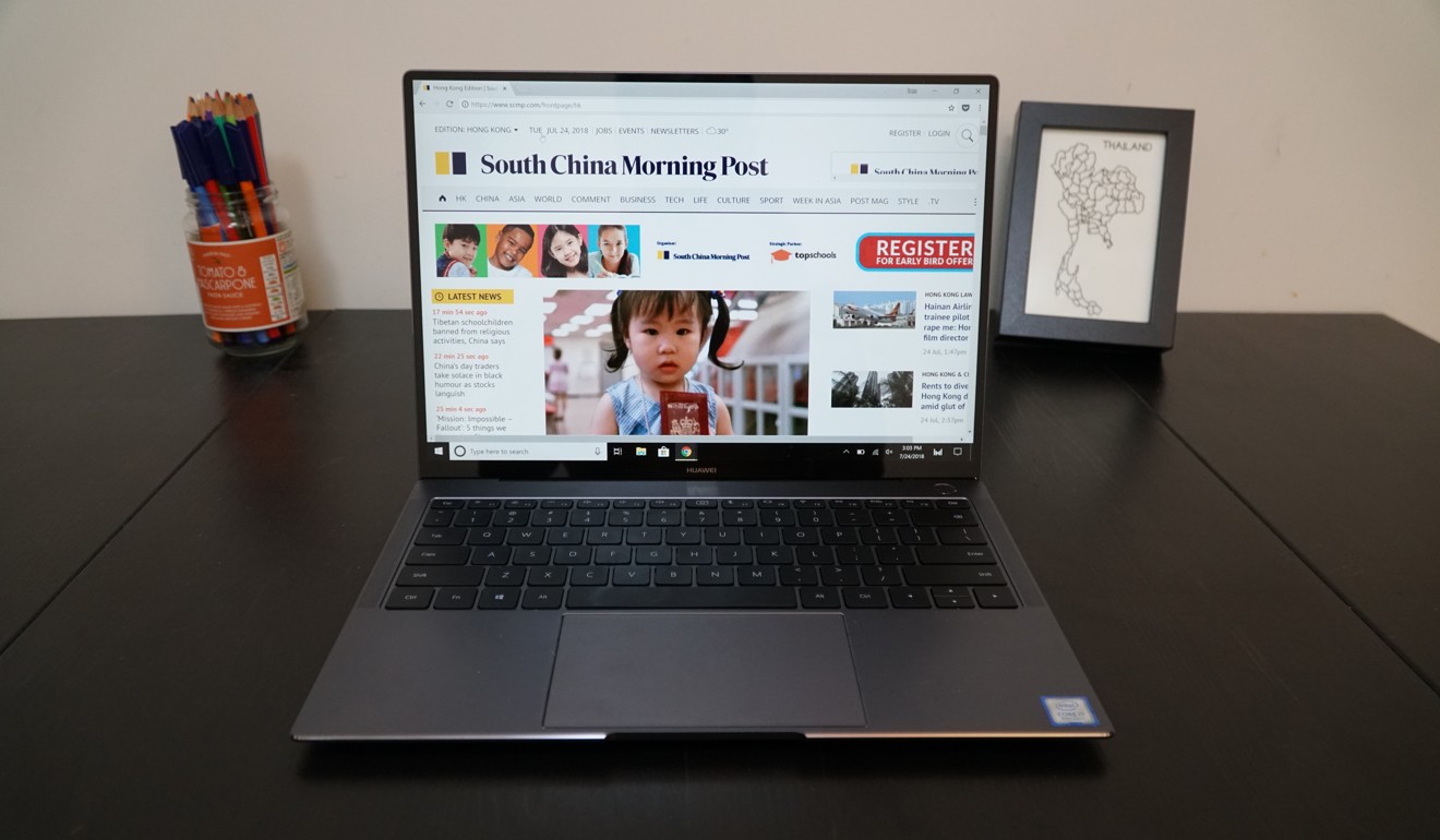 The MateBook X Pro’s 3:2 aspect ratio is good for websites and writing documents. Photo: Ben Sin