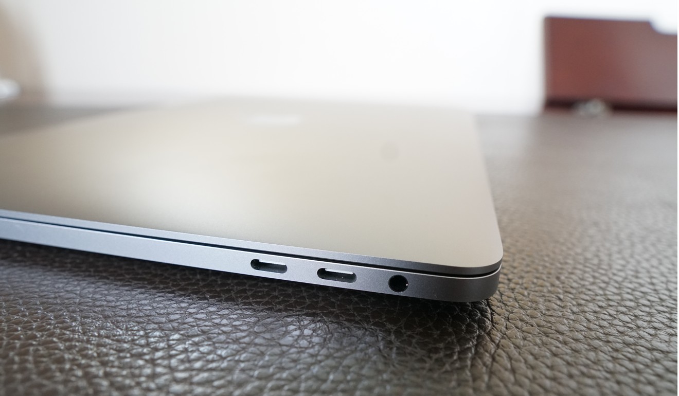 The 2018 MacBook Pro has a headphone jack and four USB-C ports. Photo: Ben Sin