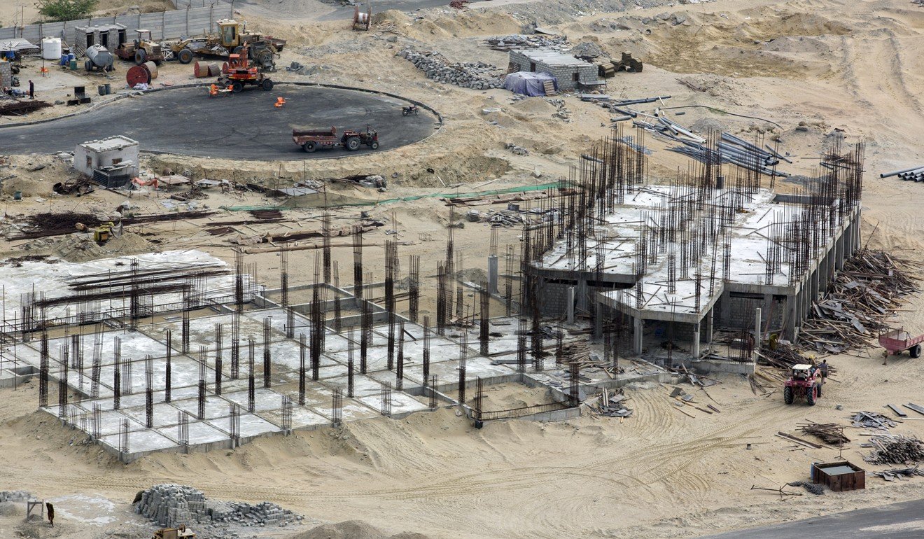 A building under construction at a development site operated by China Overseas Ports Holding near Gwadar Port in Pakistan. Photo: Bloomberg