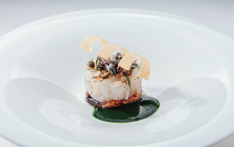 Kingfish with salad soup, vegetables, capers and olives is just one of the stunning dishes that will be served by the Italian chef Igor Macchia for three days in August at Cucina in Hong Kong’s Marco Polo Hongkong Hotel.