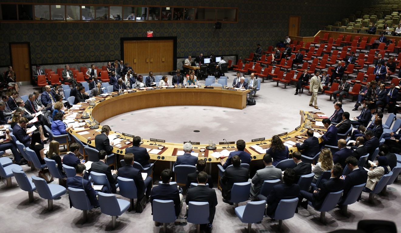 The UN Security Council meeting on Thursday. Photo: Xinhua