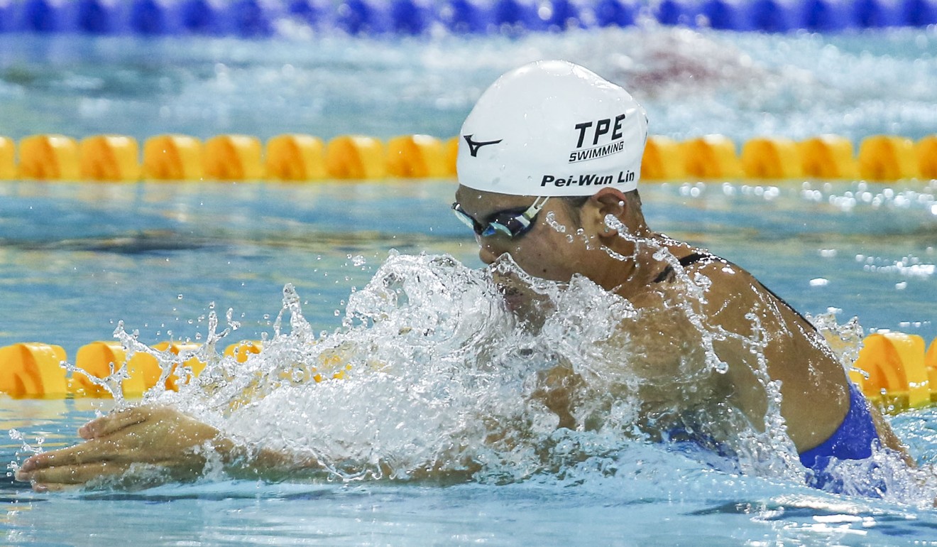 Taiwan’s Lin Pei-wun in action at the Hong Kong Open Swimming Championships. Photo: Xiaomei Chen