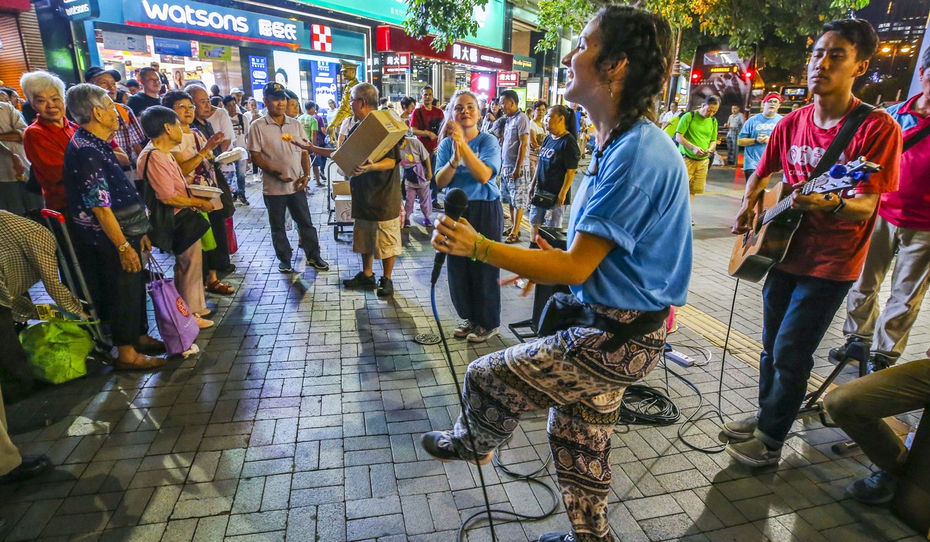 Mong Kok street performers have relocated to Tsim Sha Tsui. Photo: Dickson Lee