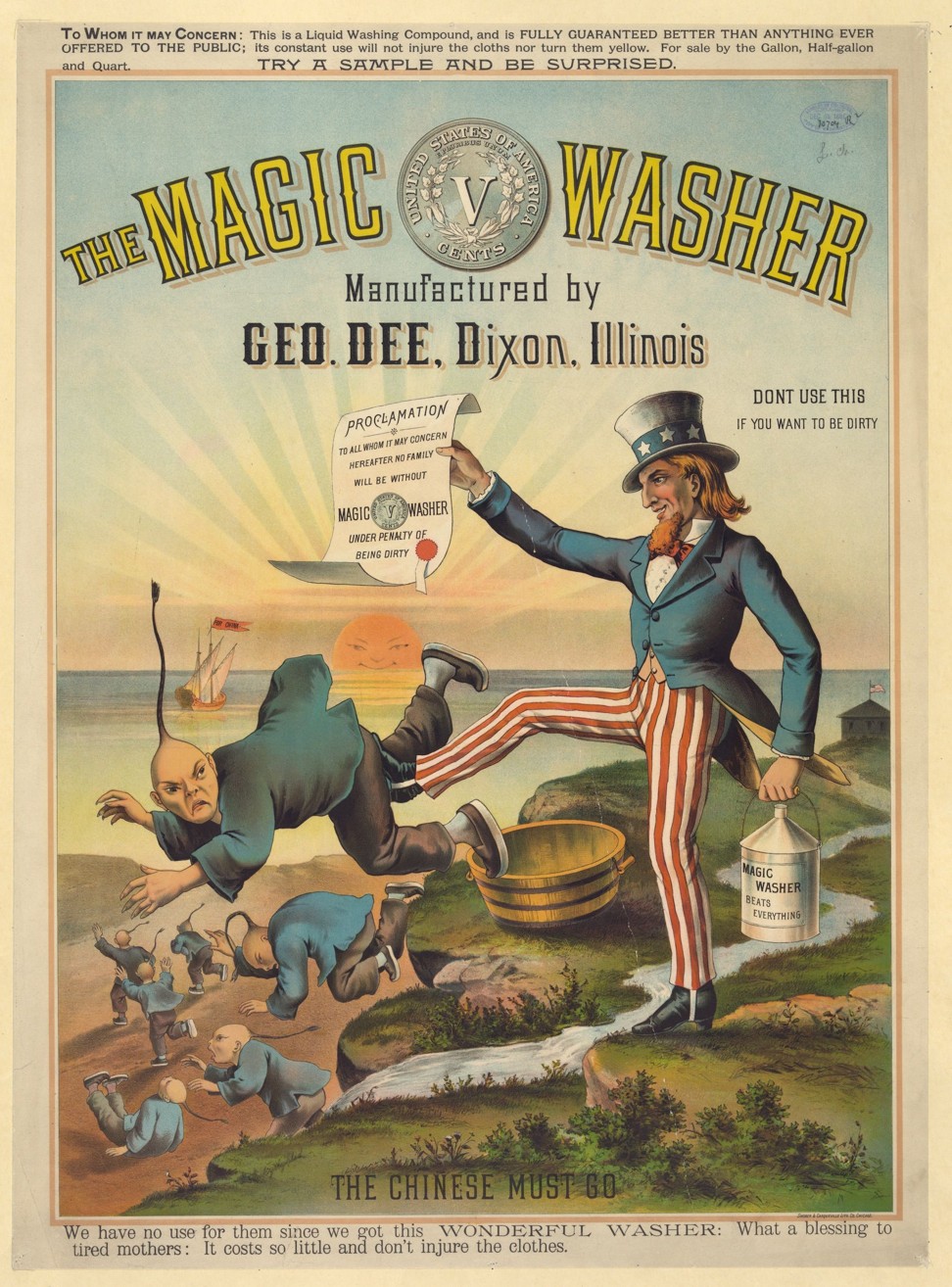 An American anti-Chinese poster from the 19th century.