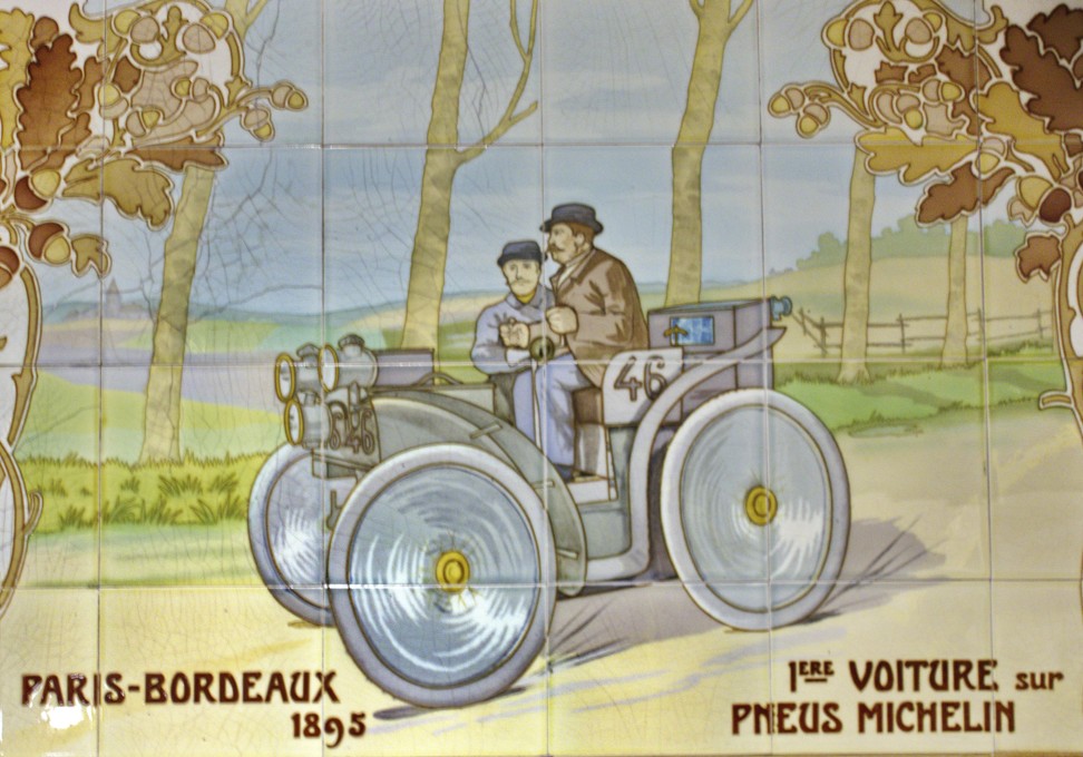 A poster in the Michelin Adventure museum.