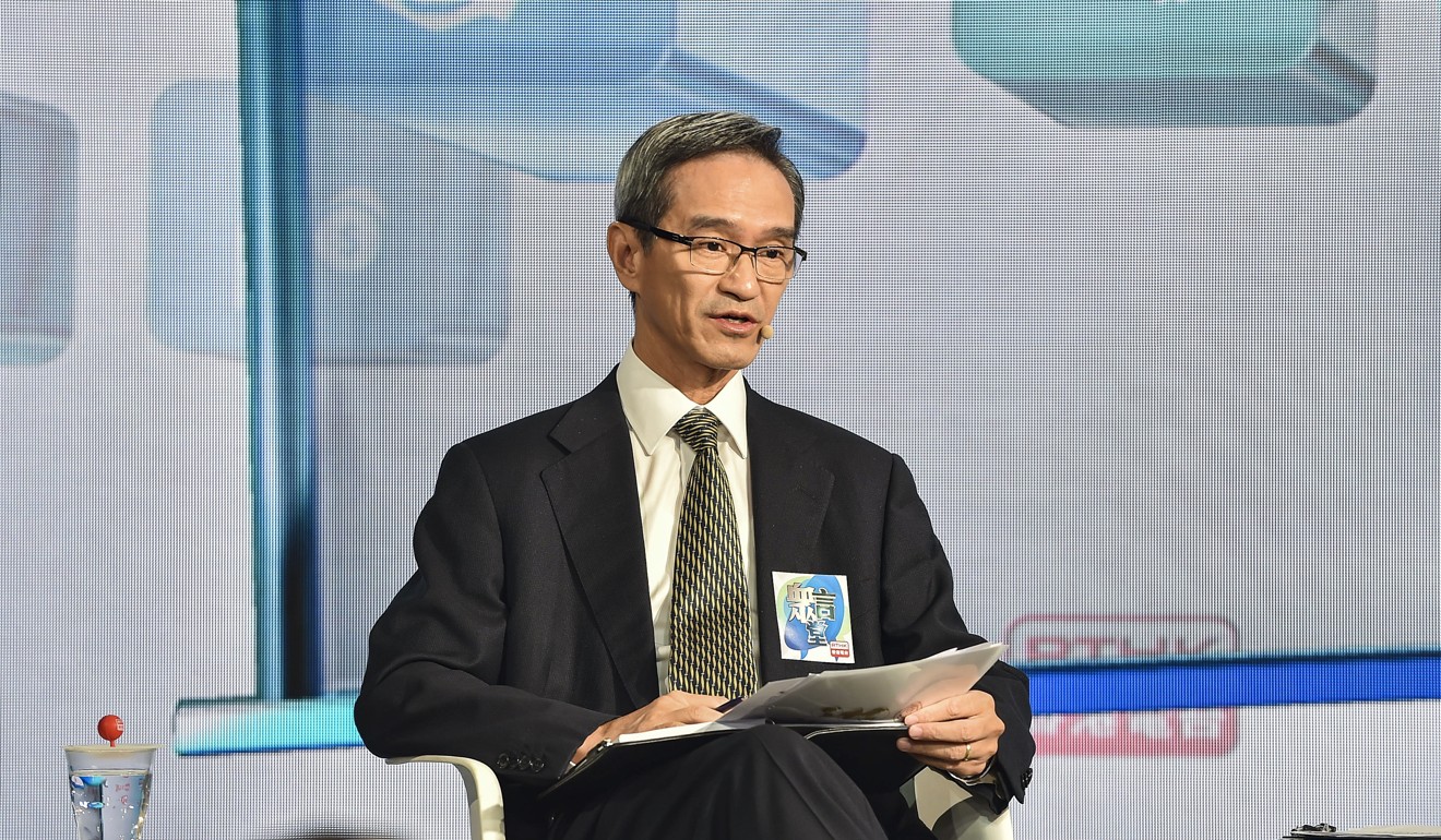 Stanley Wong Yuen-fai, chairman of the Task Force on Land Supply, at the debate. Photo : handout