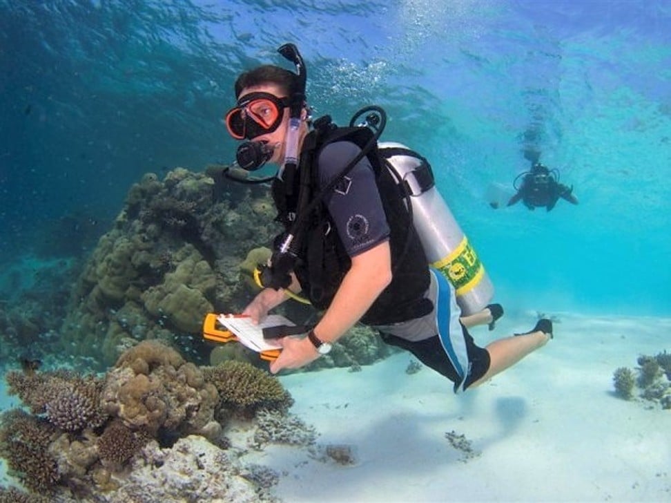 Dr Steve Newman enjoys diving in his free time.