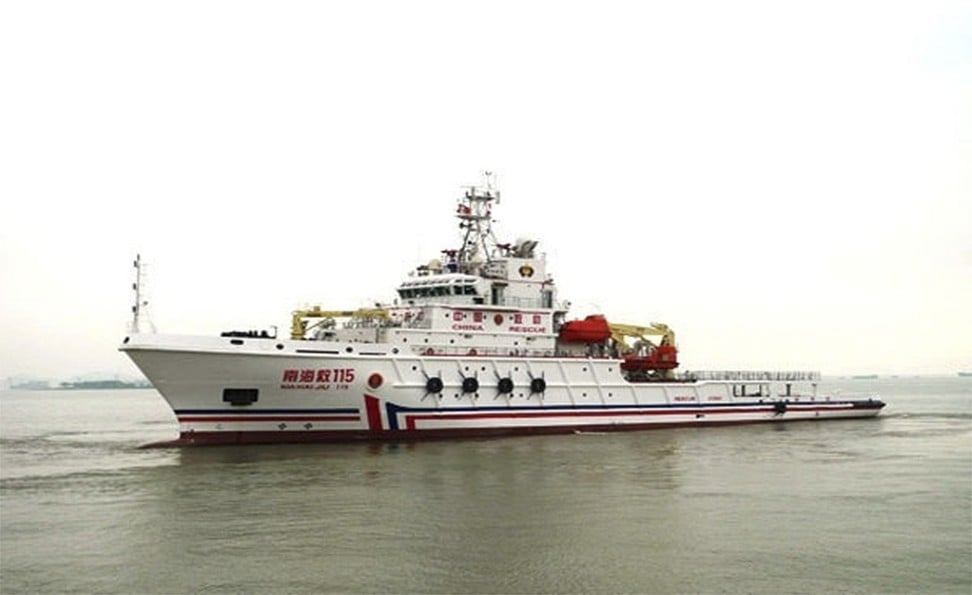 Nan Hai Jiu 115, or “South China Sea Rescue”, was dispatched to the Spratly chain in July. Photo: News.qq.com
