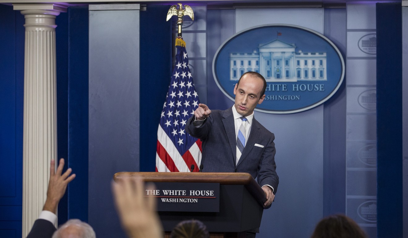 White House adviser Stephen Miller is an architect of hard-line immigration policies and also a descendant of Jewish immigrants. Photo: Bloomberg