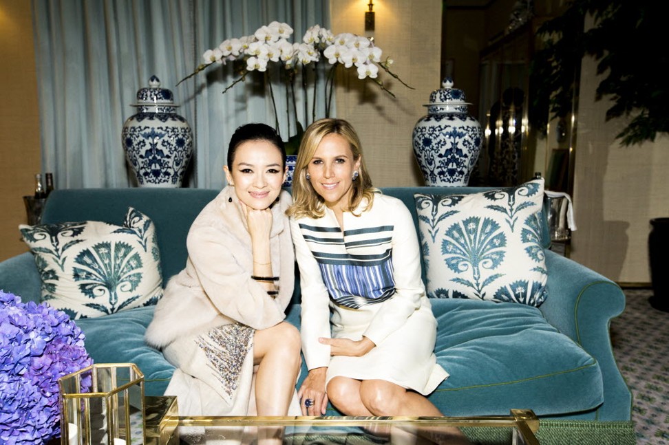 Actress Zhang Ziyi and American designer Tory Burch. Photo: Noa Griffel